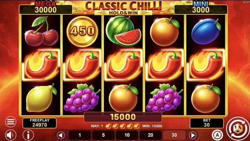 Classic Chilli Hold & Win - σταθερό Jackpot στο σύμβολο